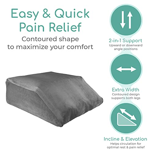 Xtra Comfort Inflatable Leg Rest Pillow - Ultralight And Portable Travel Cushion For Ankle, Knee And Leg Elevation Footrest Support - Soft And Adjustable Sleeping Wedge For Men, Women, Kids #TOP1