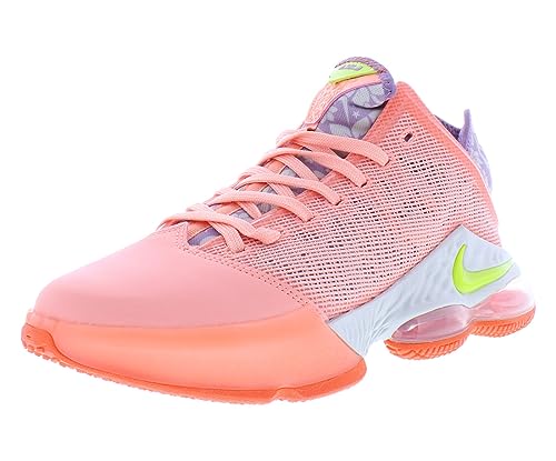 Nike Lebron 19 Low Basketball Shoes - Crimson Bliss/Atomic Green, 9.5 M US