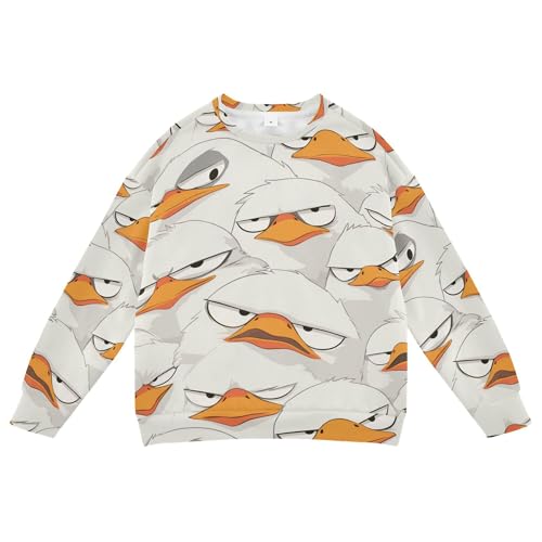 JUNZAN Cartoon Albatross White Little Boys Sweatshirt Hoodie Fleece Outerwear for Kids Party 4T