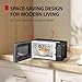 TOSHIBA Small Microwave Oven with 11 Power Levels, ChefDefrost, Sound On/Off & Eco Mode, 0.7 Cu Ft, 700W, Black, MM-EM07PA(BK)