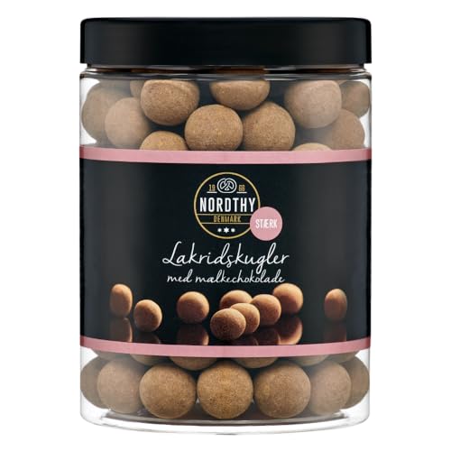 Nordthy Starke Schokoladen-Lakritzkugeln 600g – Skandinavische Süßigkeit