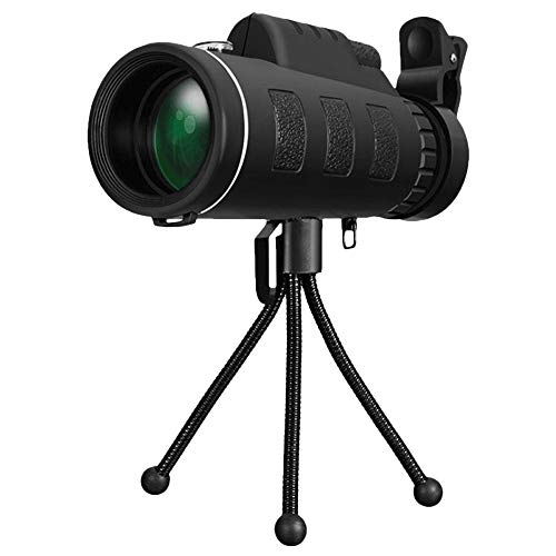DECDEAL Telescópio monocular de alta potência 40X60 para observação de pássaros com bússola adaptado