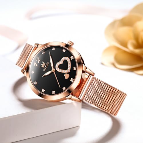 Image of OLEVS Women Watches Business Dress Female Ladies for Small Wrist Watch Gold Silver Tone Stainless Steel Band Analog Simple Day Date Waterproof Lady Watches