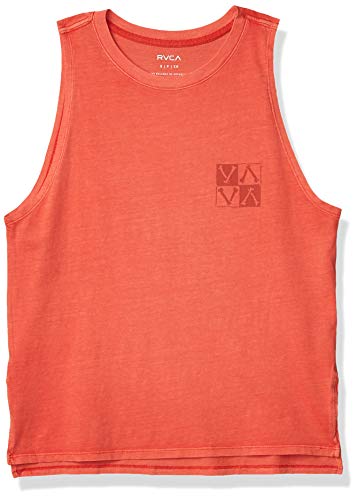 RVCA Women Va Bones Tank Orange Large