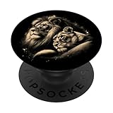 Lion and Lioness - Love, Loyalty and Partnership on Chest PopSockets Standard PopGrip