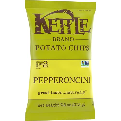 Image of Kettle Brand Potato Chips, Pepperoncini Kettle Chips, 7.5 Oz (Pack of 12)