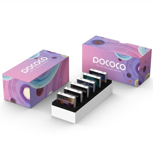 Pococo Discos de Luz Nocturna Proyector de Estrellas Galáctico (Estrella Fija y Nebulosa)