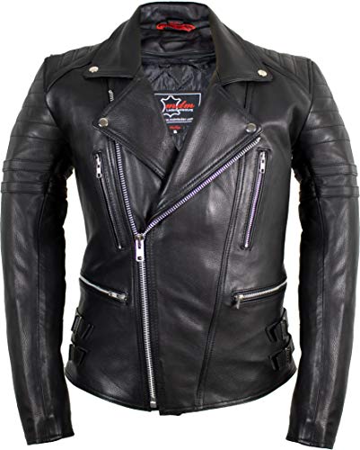 MDM Retro Motorrad Lederjacke 80´s oldschool in verschieden Farben...