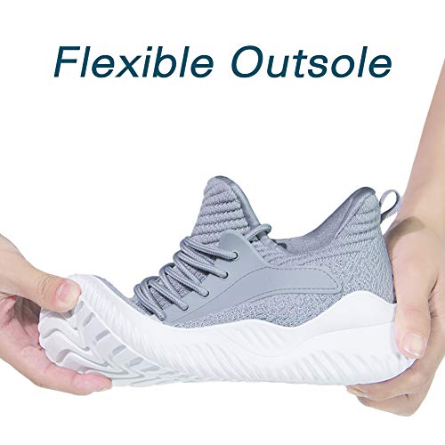 Image of Akk Womens Walking Shoes - Slip On Tennis Running Shoes Memory Foam Lightweight Work Sneakers for Indoor Outdoor Gym