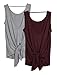 icyzone Backless Canotta Senza Maniche da Donna per Sportivo Yoga Fitness -S-Grigio/Vino