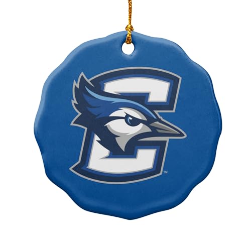 GRAPHICS & MORE Creighton University Primary Logo Porcelain Scalloped Holiday Christmas Tree Ornament - 2.8" (7.1 cm)