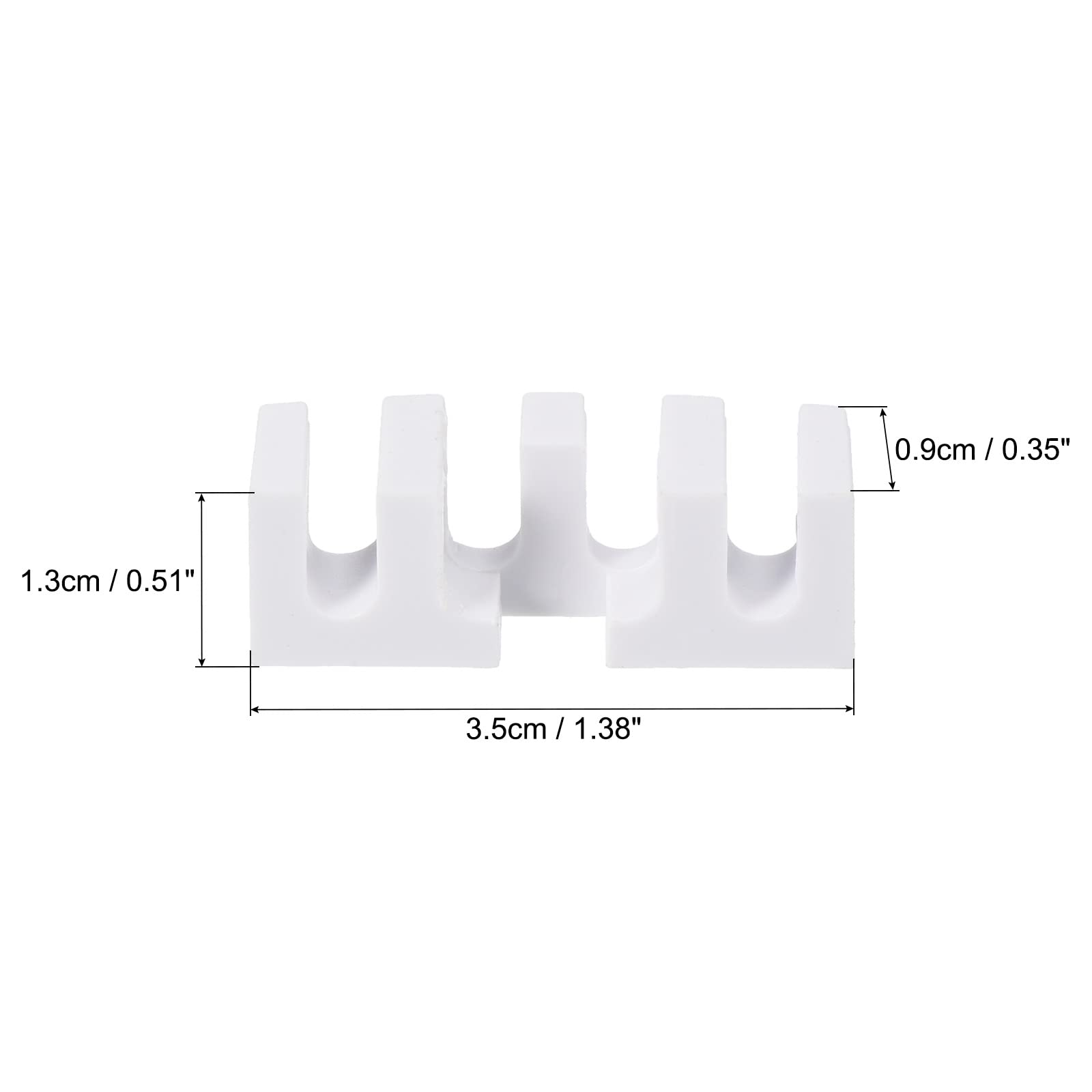 PATIKIL Badminton Stringing Racquet Load Spreader, 2 Pack Embedded Racket High Pounds Load Adapter Protector Stringing Machine Tool, White