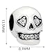 ZURWTCH Glow-in-the-dark Sparkling Skull Charm Fit Women Bracelet Necklaces Fashion Gifts 925 Sterling Silver DIY Jewelry (White 0894)