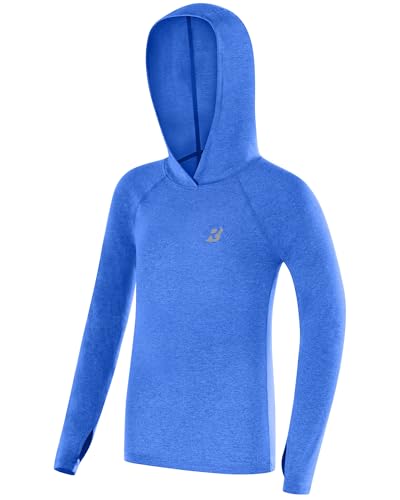 Image of Roadbox Boys Rash Guard UPF 50+ Sun Hoodie Kids Fishing Shirt Long Sleeve