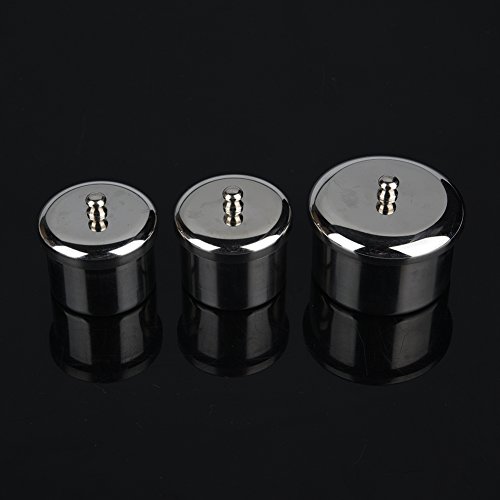 Set de 3 recipientes de acero inoxidable para polvo y líquido de uñas miniatura 7
