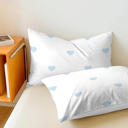 Airensky Blue Heart Pillowcase Queen cover