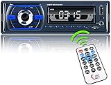 Radio Coche Bluetooth,REAKOSOUND Autoradio 1 DIN Bluetooth Manos Libres Radio Estéreo de Coche Reproductor MP3 con Control Remoto FM/USB/TF/AUX IN