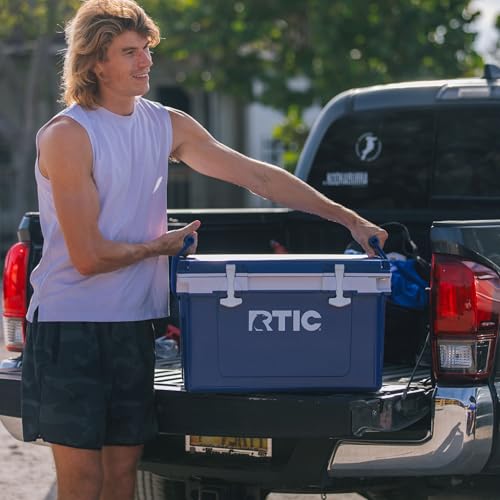 Image of RTIC 32 QT Ultra-Light Hard Cooler | Portable Hard Ice Chest Box for Beach, Drinks, Camping, Picnic, Fishing, Boat, Barbecue, 30% Lighter Than Rotomolded