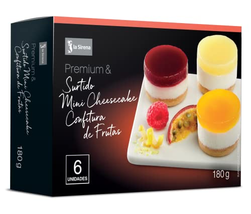 La Sirena Surtido Mini Cheesecakes de Frutas Premium, 6 unidades, 180g (Congelado)