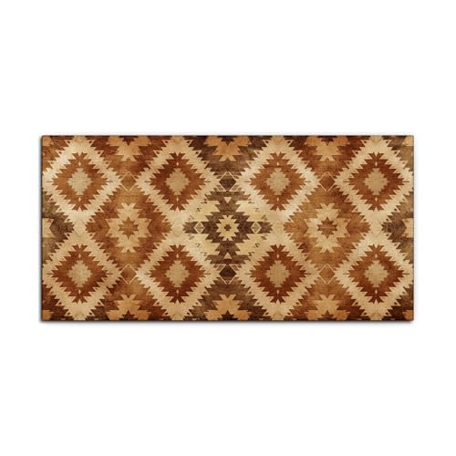H-WALA Tribal Geometric Pattern Canvas Wall Art, Rustic Boho Wall