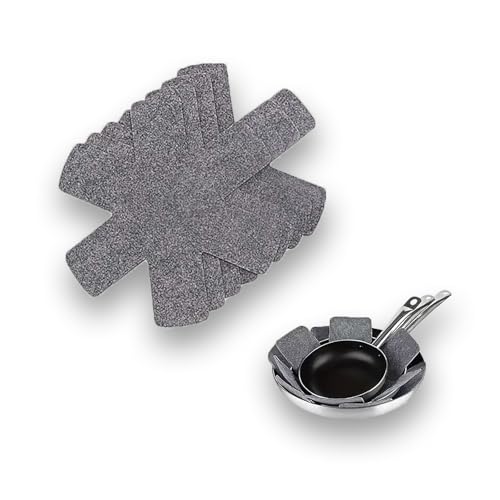 VGE Separatori per Pentole in Feltro - 10 Pezzi 26x26 cm, Proteggi Padelle Antiaderenti, Salvapadelle per Pentole Acciaio Inox, Divisori Cucina per Organizer Cassetti, Protezioni Anti Graffio