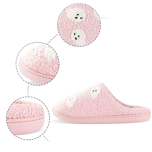 Image of LNERIP Slippers Winter Womens Mens Fluffy Plush Slippers Animals Cute Cartoon House Slippers Cuddly Warm Shoes Indoor Outdoor Girls Women