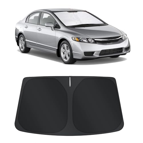 TINGLU Sun Shade for Honda Civic 2006-2011 Accessories Windshield Sun Shade Window Shade UV Rays Protection Sun Visor Cover with Steering Wheel Sunshade Storage Bag by TINGLU - Used condition - US$16.12