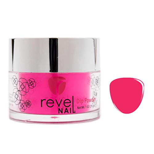 Revel Nail Dip Powder | for Manicures | Nail Polish Alternative | Non-Toxic & Odor-Free | Crack & Chip Resistant | Can Last Up to 8 Weeks | 1oz Jar | Neon | Rhea