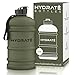 HYDRATE Water Bottle - 2.2L Water Bottle for Gym, Hiking, or Outdoor Use - Leak-Proof Design with Strap - Durable, Large Bottle for Daily Hydration - Matte Camo, 28 x 13.2 cm
