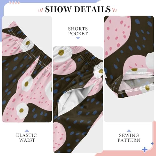 Abstract Cactus Boys Pants Boys Athletic Pants Long Pant for Boywith Pockets Wide-Leg Size 6-14Y4