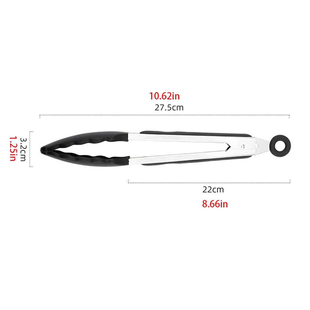 Pinzas de Silicona para cocinar ensaladas, Cocina, Servir, Acero Inoxidable, Barbacoa, Parrilla, Bloqueo de Alimentos, freír