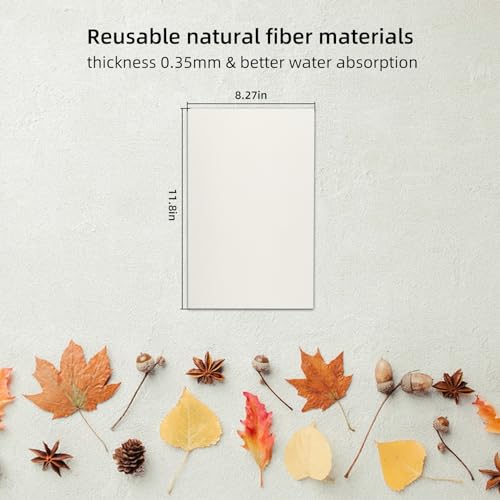 24 folhas de papel absorvente reutilizável A4 para prensa de flores, papel mata-borrão altamente abs