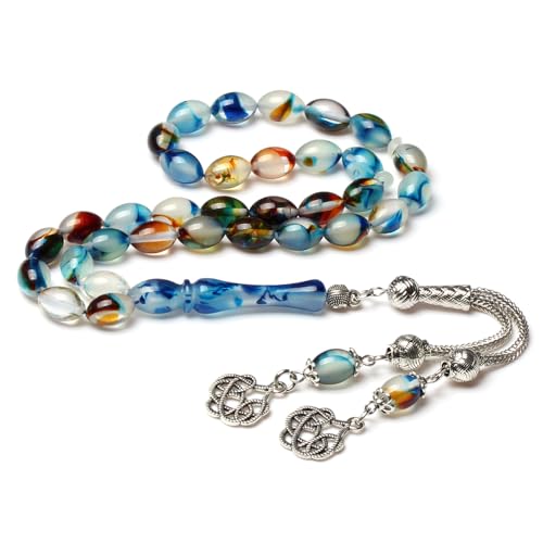 Chapelet Perles de Prière Bleu au poignet pour vos instants de calme