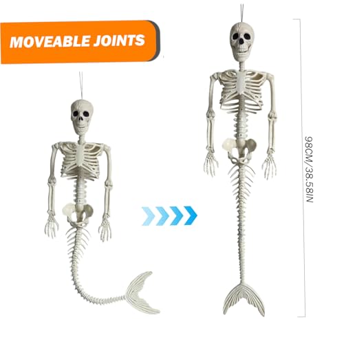Squelette Halloween 99 cm articulé avec queue déco suspendue