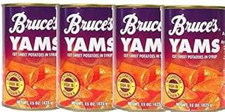 Bruce's Yams Sweet Potatoes in Syrup 15oz Cans (4 Pack)