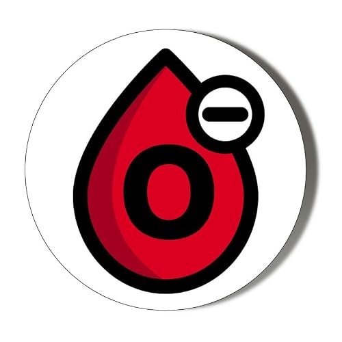 Gift Insanity White Blood Type O Negative 10 X 56Mm (2.2 Inches) Stickers