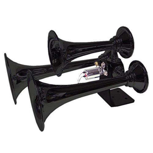 Lessco Omega AH-300BLK - Original Black Powder Plated Brass Train Horn Assembly