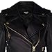Ladies Leather Biker Jacket Quilted Matte Black Gold Zip Real Nappa Goth Fashion Moto Jacket M