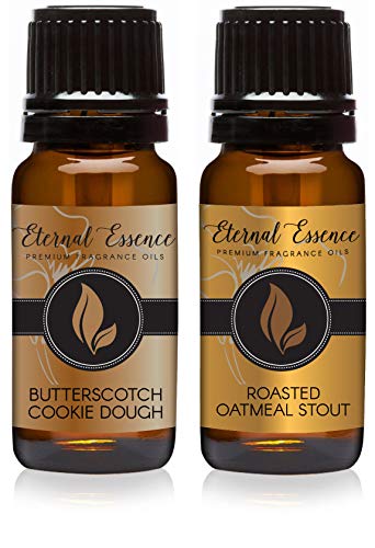 Image of Eternal Essence Oils 2 Pack 10ml Premium Fragrance Oil - Roasted Oatmeal Stout & Butterscotch Cookie Dough - for Candle, Soap Making, Aromatherapy, Diffusers, Home Care, & Humidifiers