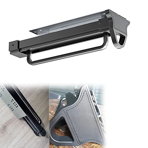 Riel de armario extensible para optimizar espacio, soporte retráctil de aluminio 2