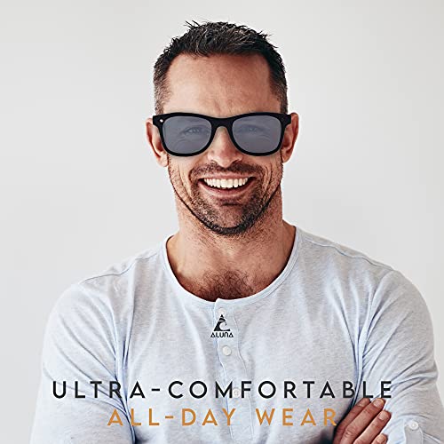 Image of Aluna - Wood and Bamboo Sunglasses For Men and Women, Modern Polarized Wayfarer, Plastic Framed Wooden Glasses