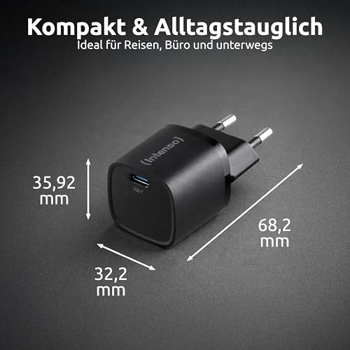 Intenso Power Adapter W30C² Gan, Alimentatore USB-C Da 30 Watt E Tecnologia Gan, Nero - 5