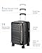 LUGGEX Carry On Luggage Top Opening, FLT Expandable Polycarbonate Hard Shell Suitcase with Wheels (FX-Lite, Charcoal Metallic, 20 Inch, 36L-41L)