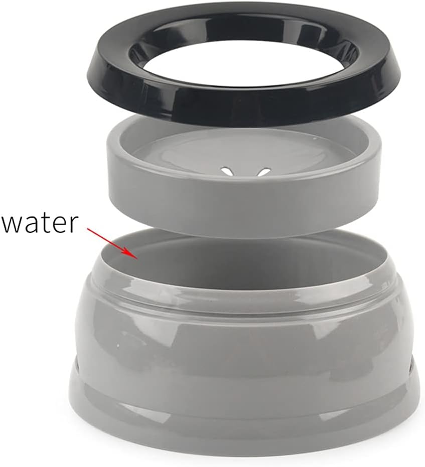 Pet Car Bowl Prevent Splashing Dog Bowl Drink Feeder Outdoor Travel Supplies Dogs Supplies (Color : B) (A)