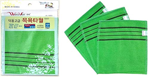 DAE YOUNG Genuine Advanced Korean Italy Towel, Asian Exfoliating Bath Washcloth, Color (Green) 3pcs DAE YOUNG Genuine Advanced Korean Italy Towel, Asian Exfoliating Bath Washcloth, Color (Green) 3pcs