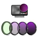 YINGSHIJIANG Pro ND/CPL Filter Kit for Osmo Action 5 Pro/DJI Osmo Action 4 - ND8, ND16, ND32 & CPL Multi-Coated Lens Filters, DJI Osmo Action 4 Accessories for Slow Motion & Anti-Reflection