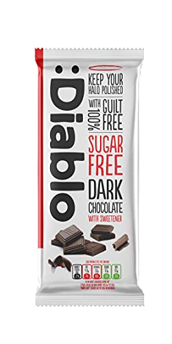 Diablo Sugar-Free Dark Chocolate Bar Maltitol Sweetened 6 x 85g