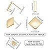 UNICRAFTALE 40 Stück 2 Stile 2 Farben Edelstahl Ohrstecker Hypoallergene Ohrringe Ohrstecker Rhombus Rechteckiger Ohrring Mit Schlaufe Und Ohrmuttern Für DIY Schmuckherstellung 1.5~1.8 mm Loch #2