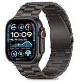 HITZEE Compatible with Apple Watch Ultra Band 49mm Business Stainless Steel Metal Strap Men Women Link Bands Compatible for Apple Watch Ultra 3/2/1, 49mm Graphite