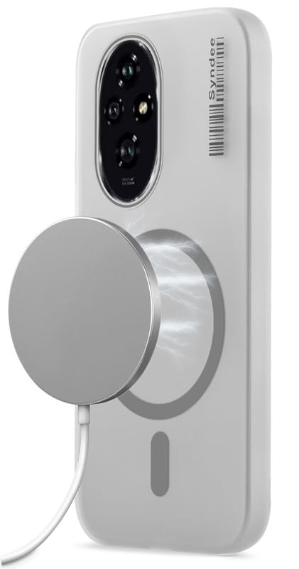 Image of Mr. Case Back Cover for Honor 200 5G Elegant Frosted White Translucent Back | Only Compatible with Wireless Magnetic Accessories | Anti-Scratch Shockproof Phone Case - Grey